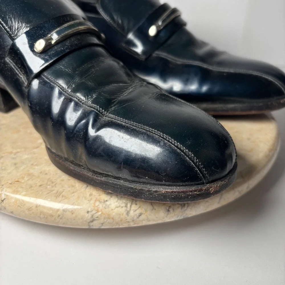 Mens Florsheim Designer Collection Patent Leather Loafers Slip On Dress Shoe 9 E